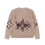 LOUIS VUITTON - Applikation ribbet strik sweater
