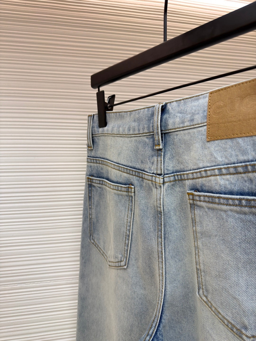 GUCCI - cotton denim pants with horsebit