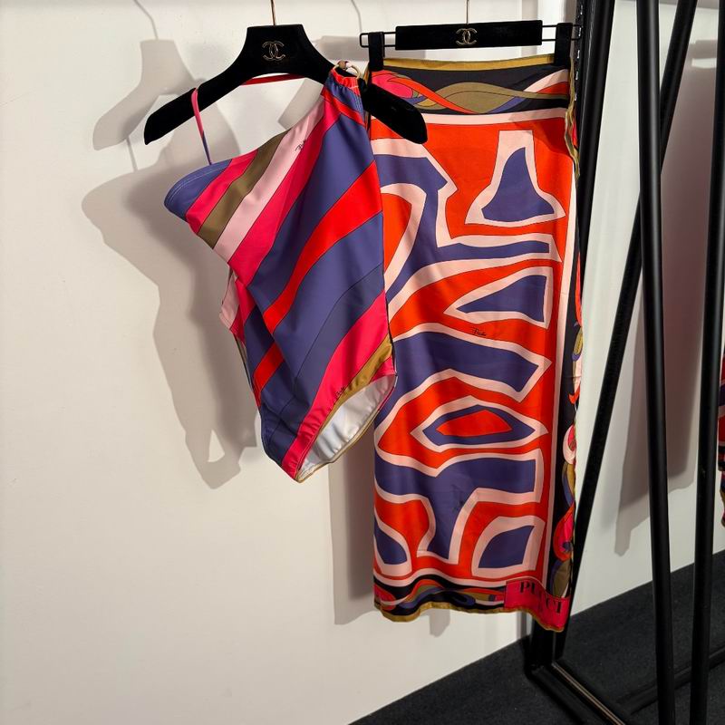 PUCCI - Patterned Halterneck one piece Swimsuit