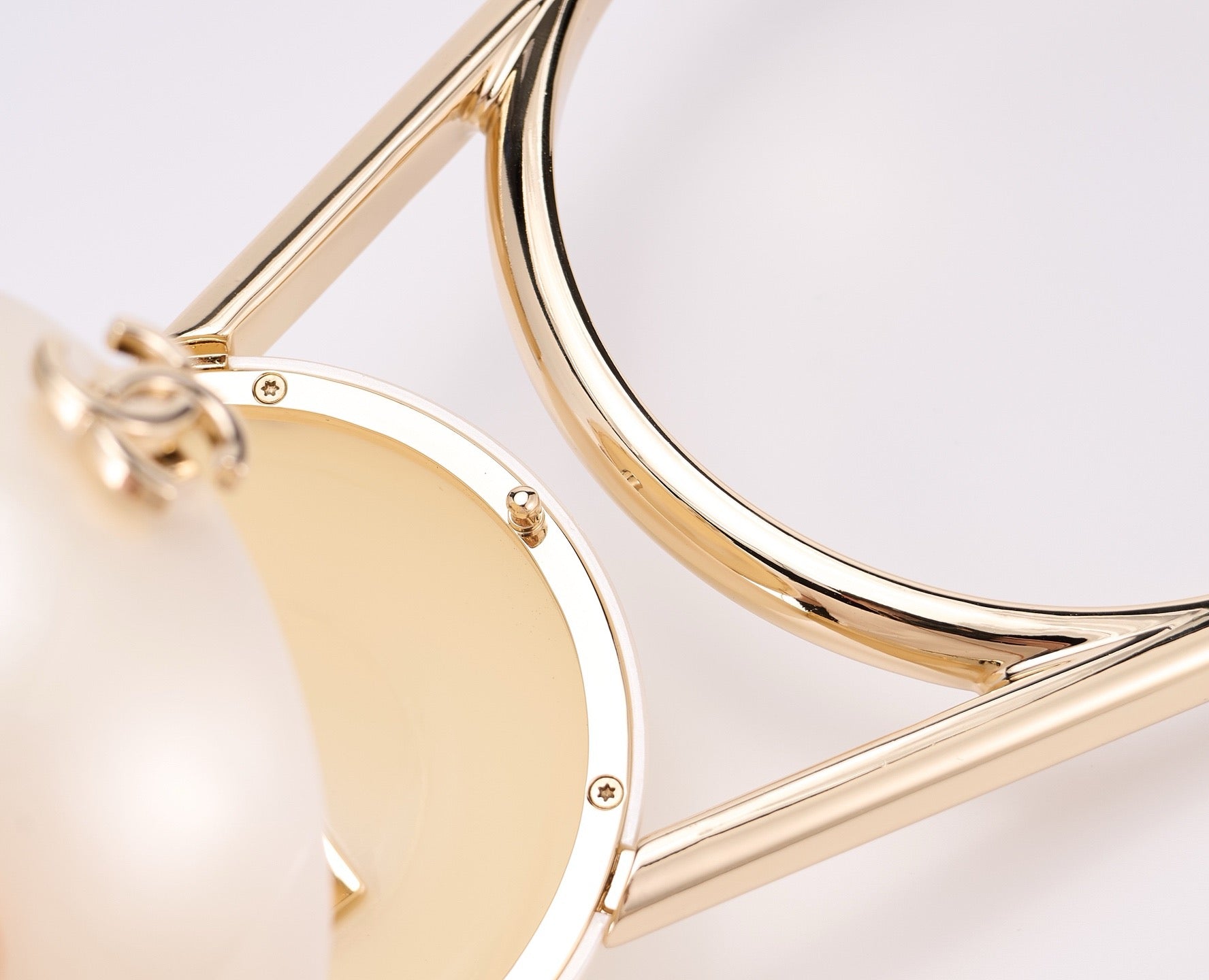CHANEL - Cruise Pearled Cylinder Minaudière with Gold Handle