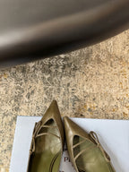 DIOR - open side patent leather heeled pumps