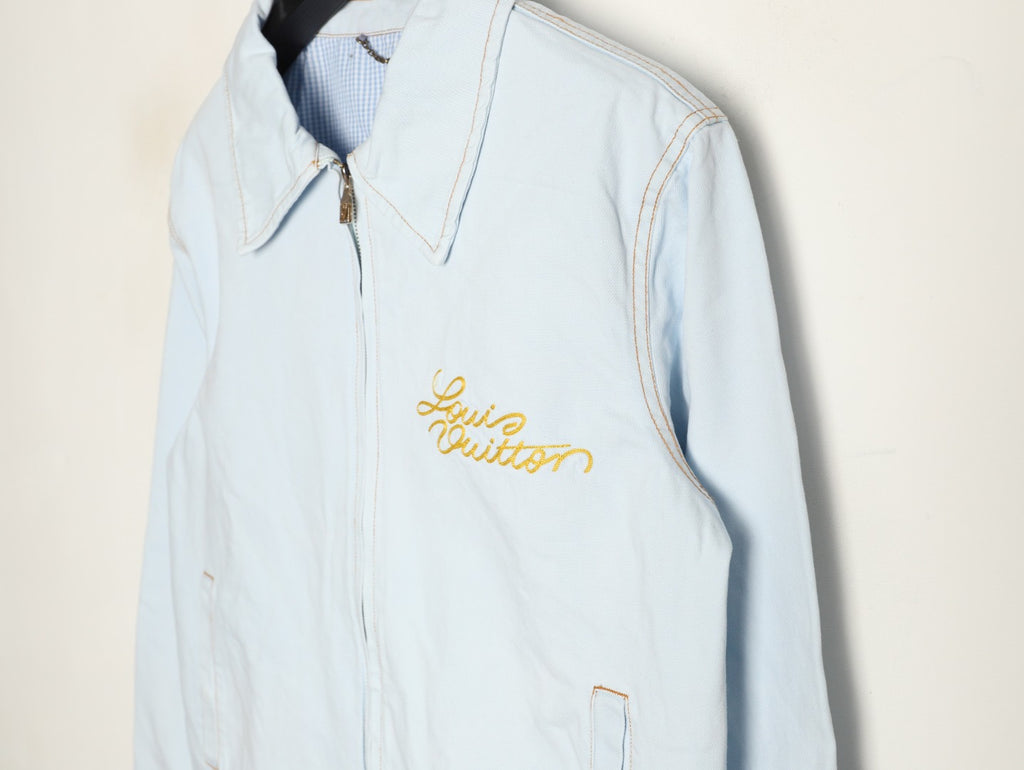 LOUIS VUITTON - Embroidered Signature Denim Workwear Blouson