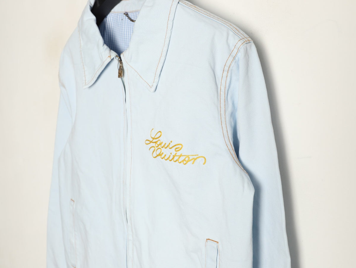 LOUIS VUITTON - Embroidered Signature Denim Workwear Blouson