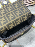 FENDI - Medium Baguette Bag in crystal FF Motif