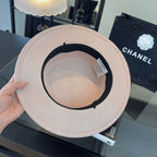 CHANEL - trimmed raffia sun hat