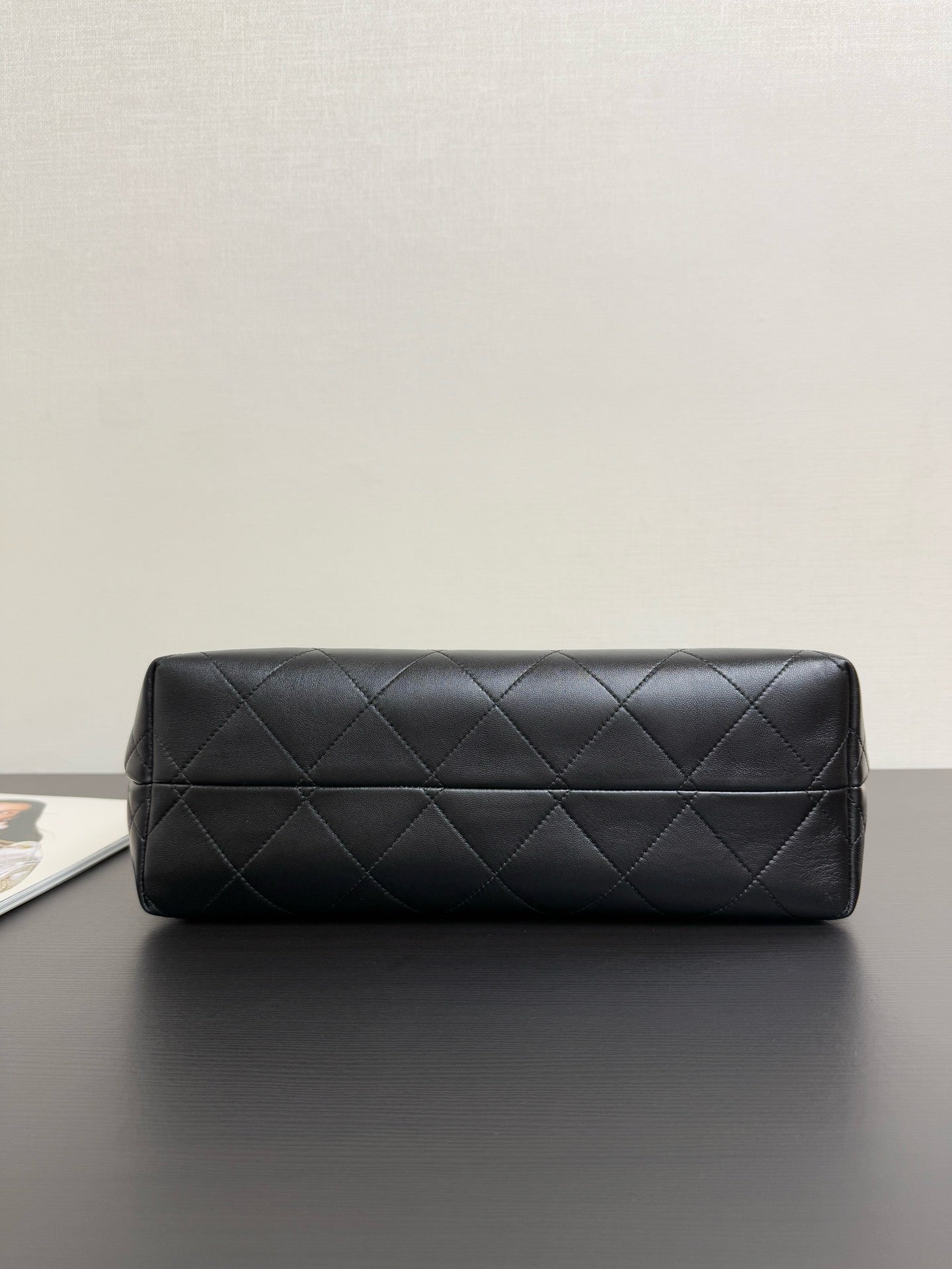 CHANEL - 25A Suede Shopping Bag Grey Small