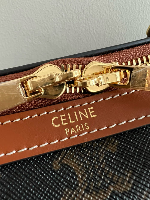CELINE - BOSTON IN TRIOMPHE CANVAS AND CALFSKIN