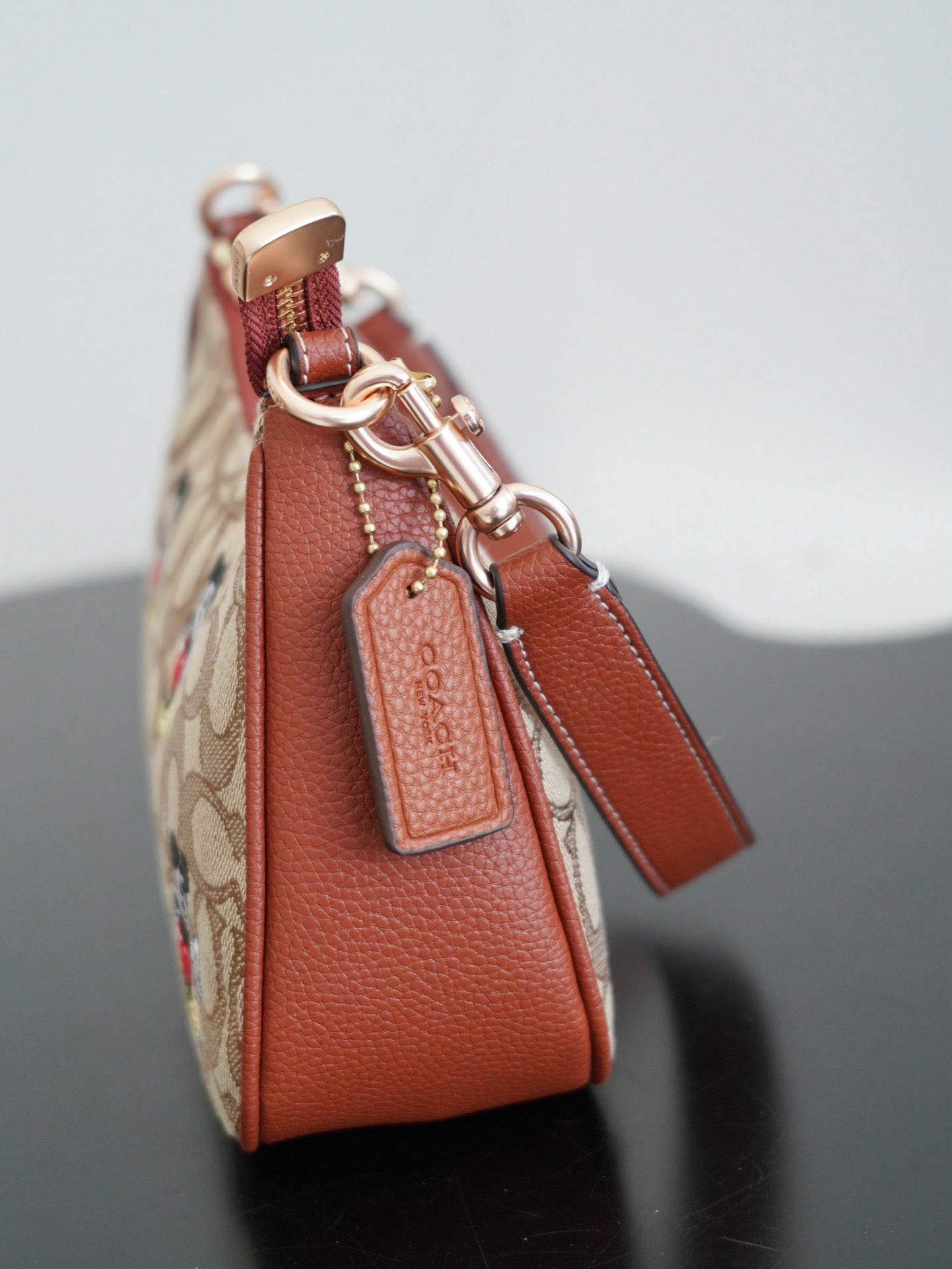 COACH - Disney Mini Dempsey Bag In Signature Jacquard Mickey Mouse