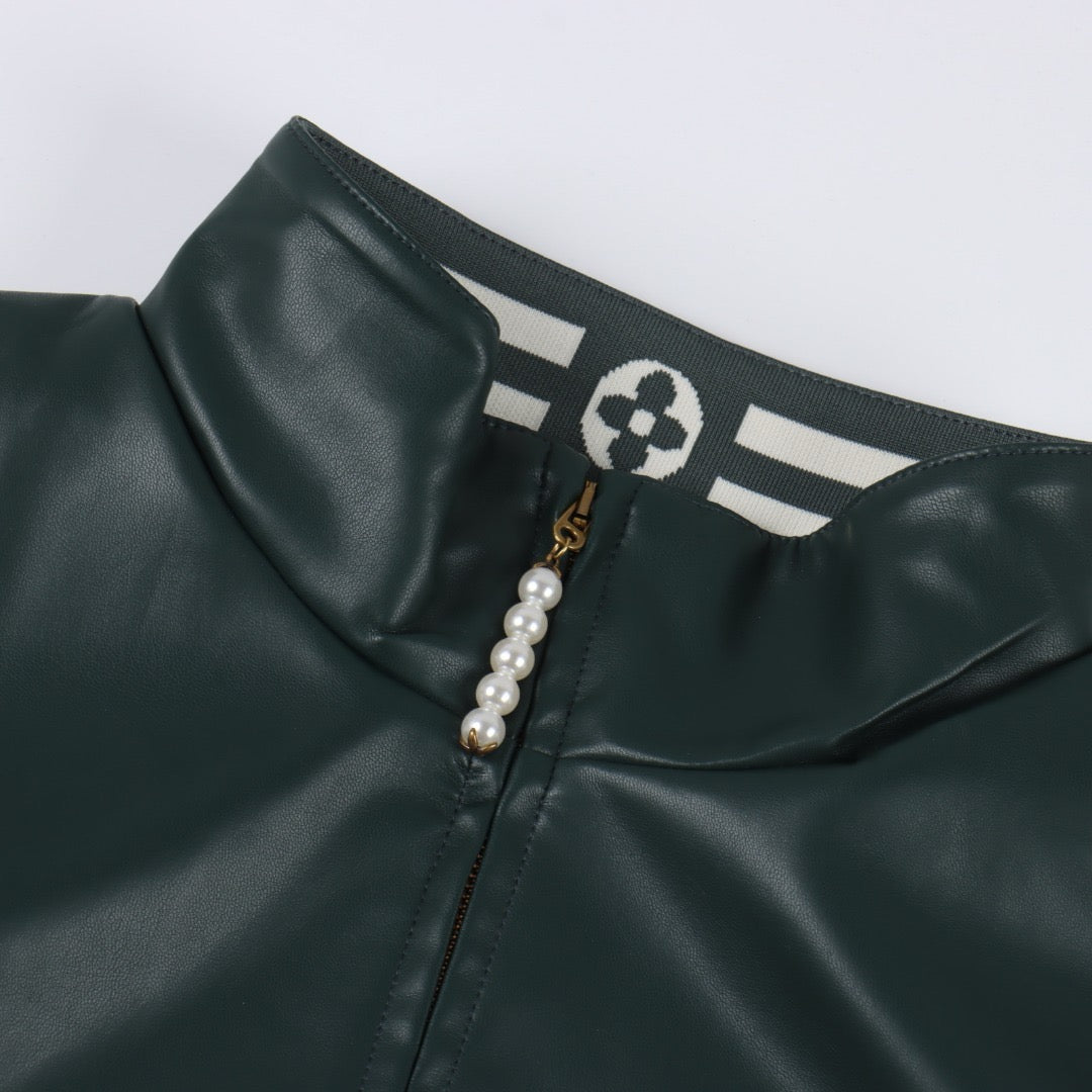 LOUIS VUITTON - Graphic Leather Mix Tracktop