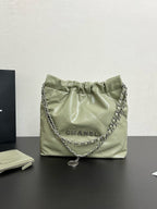CHANEL - Shiny Calfskin & Gold-Tone Metal