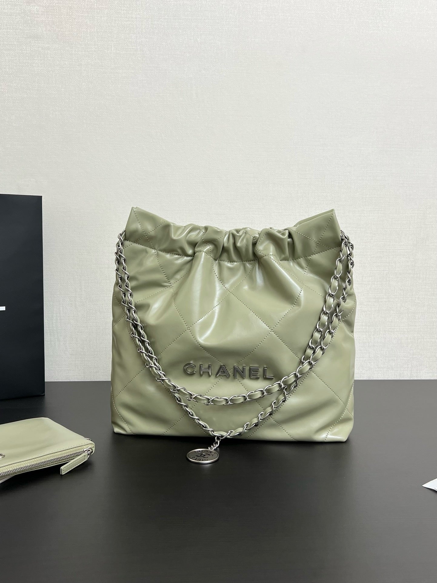 CHANEL - Shiny Calfskin & Gold-Tone Metal