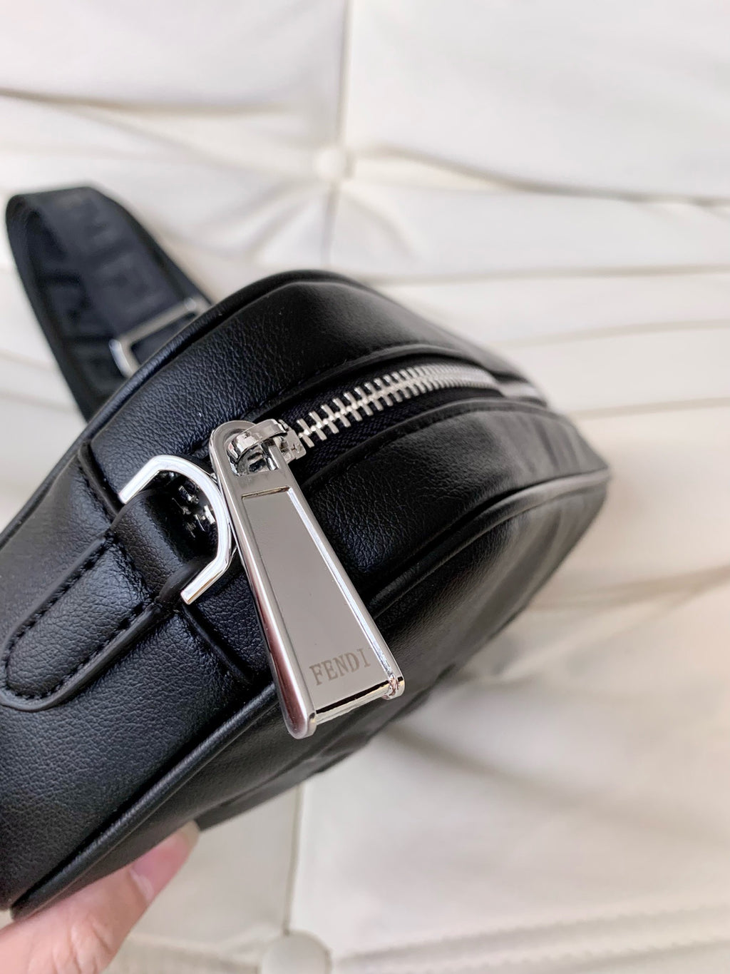 FENDI -  Zucca Coated Canvas and Leather  Bag