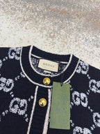 GUCCI  - Women's Black Embroidered Monogram