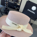 CHANEL - trimmed raffia sun hat