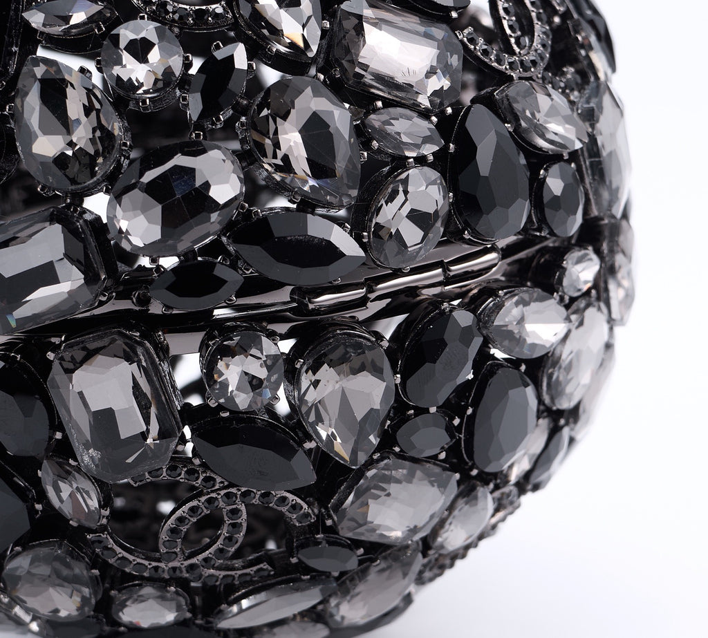 CHANEL - Gold Metal Strass Crystal Sphere Minaudiere Clutch Hardware, 2025