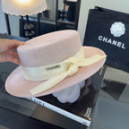 CHANEL - trimmed raffia sun hat