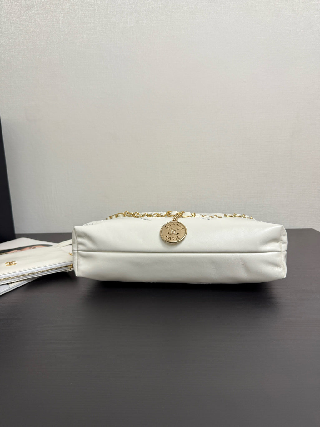 CHANEL - Shiny Calfskin & Gold-Tone Metal