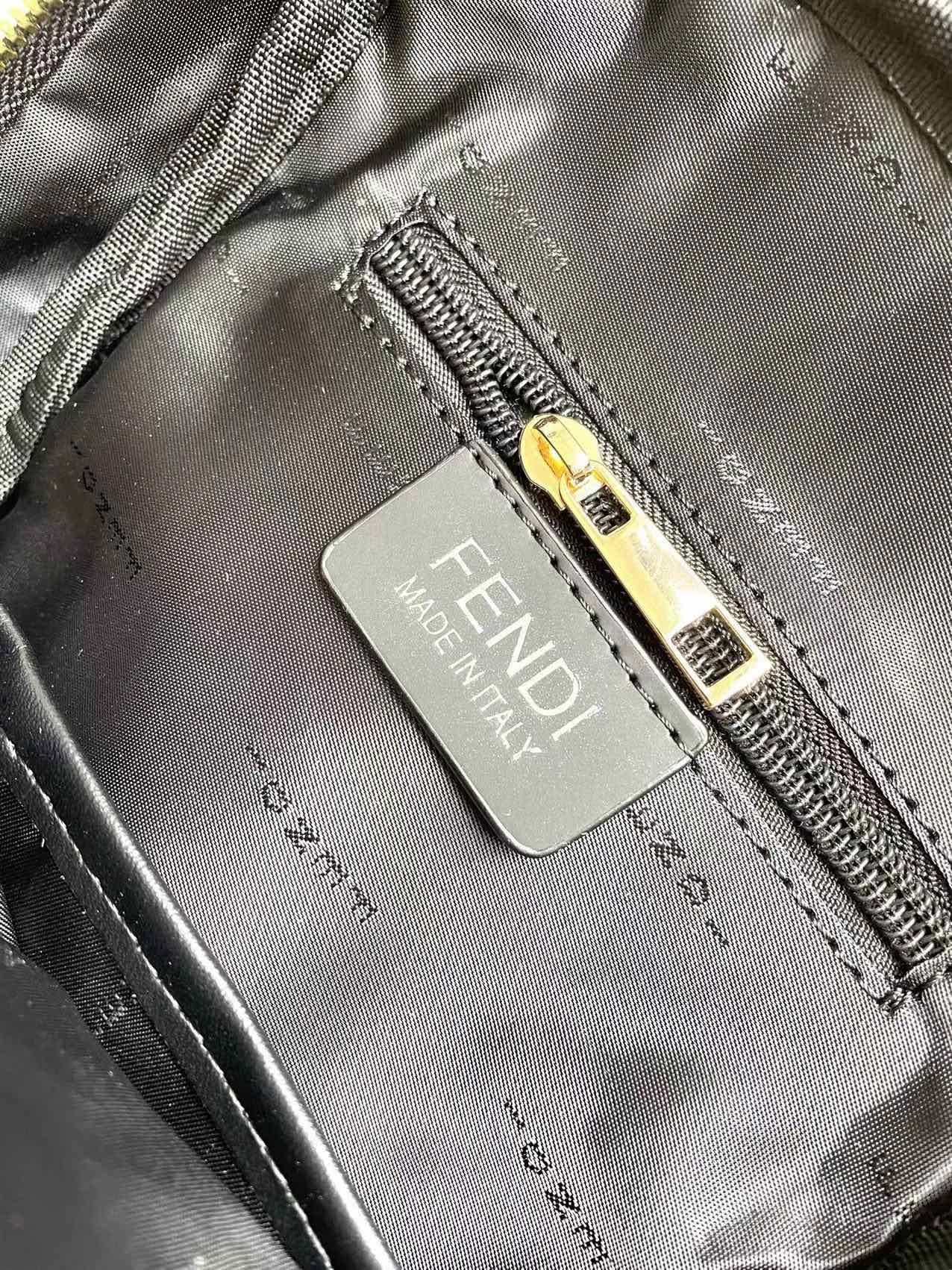 FENDI -  Monster Sling Bag Nylon and Leather Medium
