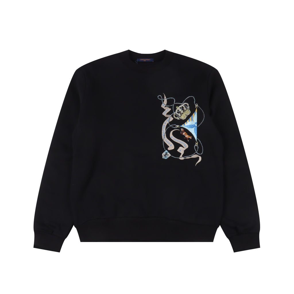 LOUIS VUITTON -  Louis Vuitton Embroidered Long-Sleeved Sweatshirt