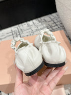 MIU MIU - Ruches nappa leather ballerinas
