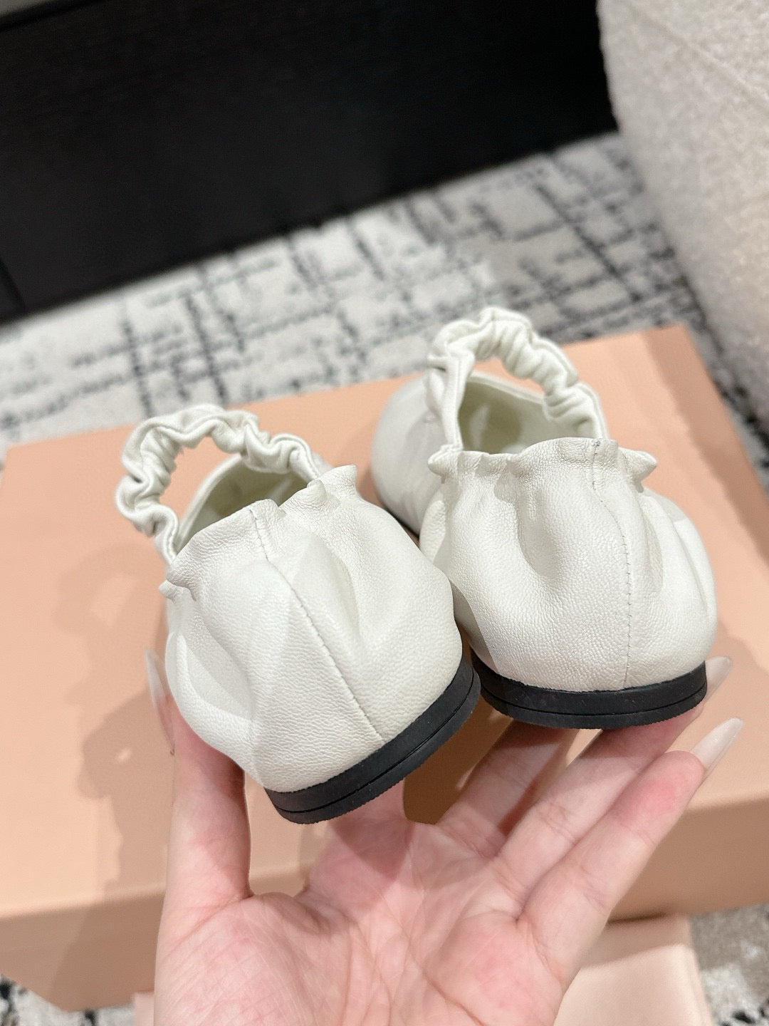 MIU MIU - Ruches nappa leather ballerinas