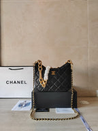 CHANEL - 23A Lambskin Quilted CC Chain Hobo