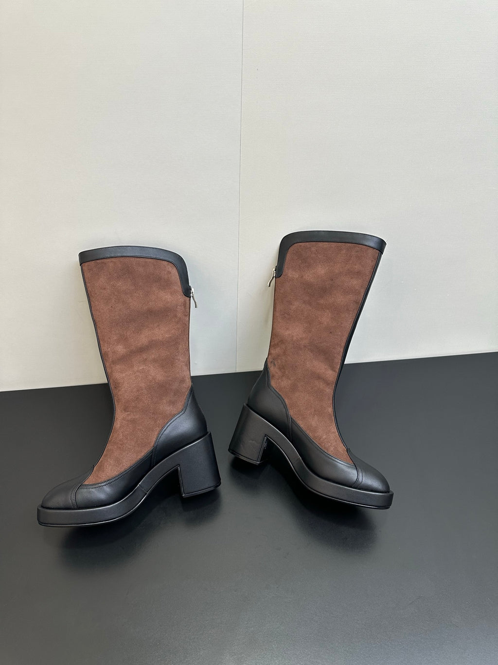 CHANEL - Chanel Suede and Leather High Boot