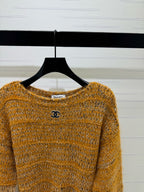 CHANEL - Chanel Boutique CC Logo Vintage Mustard Wool