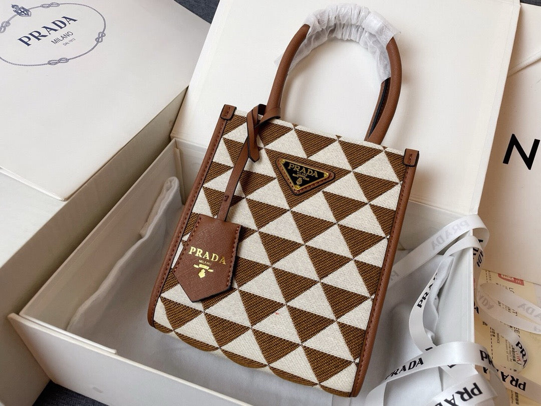 PRADA - Galleria cloth handbag