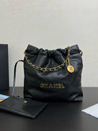 CHANEL - Shiny Calfskin & Gold-Tone Metal