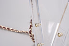 CHANEL - Chanel Clear/Gold Plexiglass Perfume Bottle Evening Bag