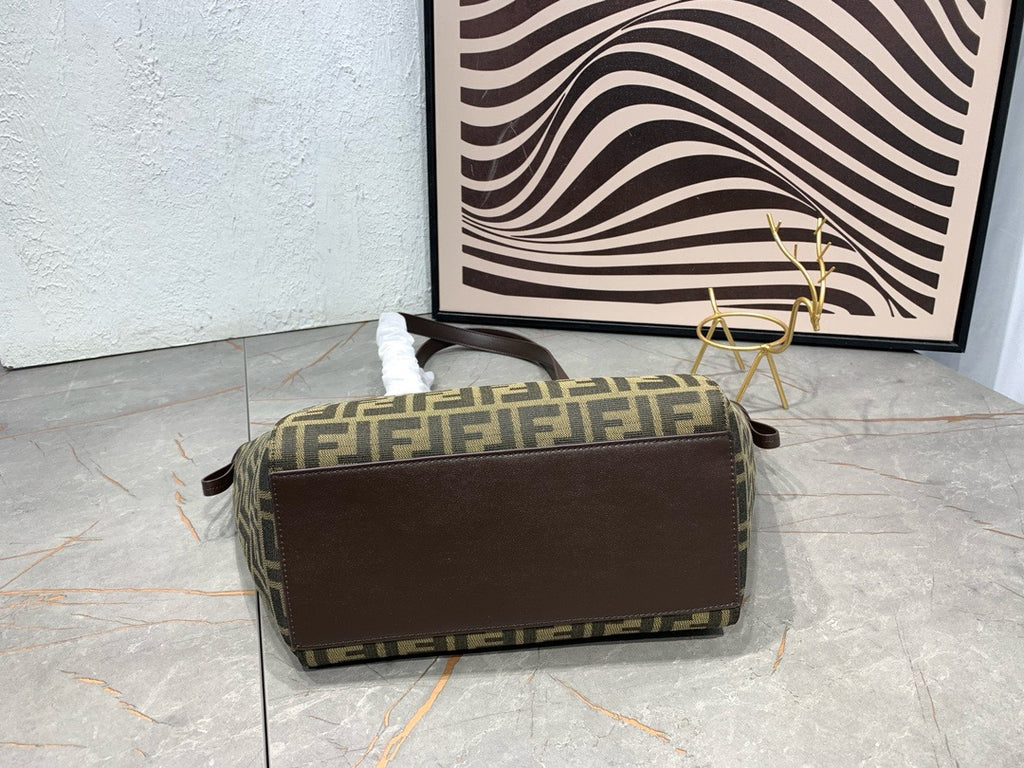 FENDI - Brown FF jacquard fabric bag