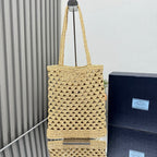 PRADA - woven crochet tote bag