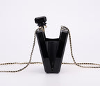 CHANEL - Chanel Balck/Gold Plexiglass Perfume Bottle Evening Bag