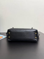 CHANEL - Shopping Bag Black Calfskin Antique Gold Hardware