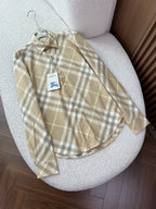BURBERRY - Slim Fit Check Cotton Poplin Shirt