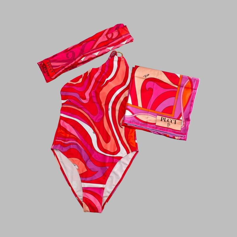 PUCCI - Patterned Halterneck One-Piece Swimsuit