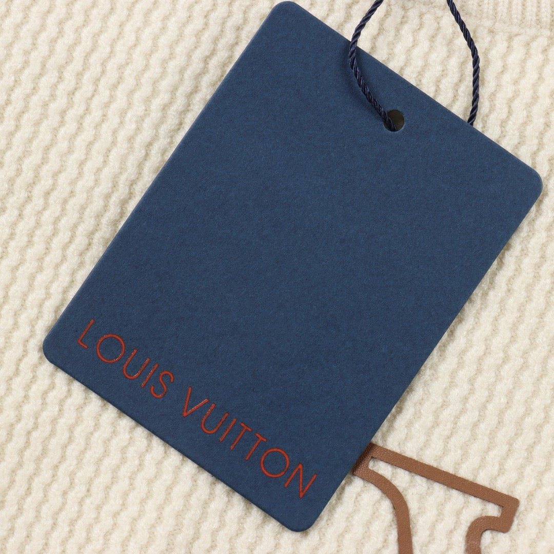 LOUIS VUITTON - Applikation ribbet strik sweater