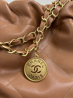 CHANEL - Shiny Calfskin & Gold-Tone Metal