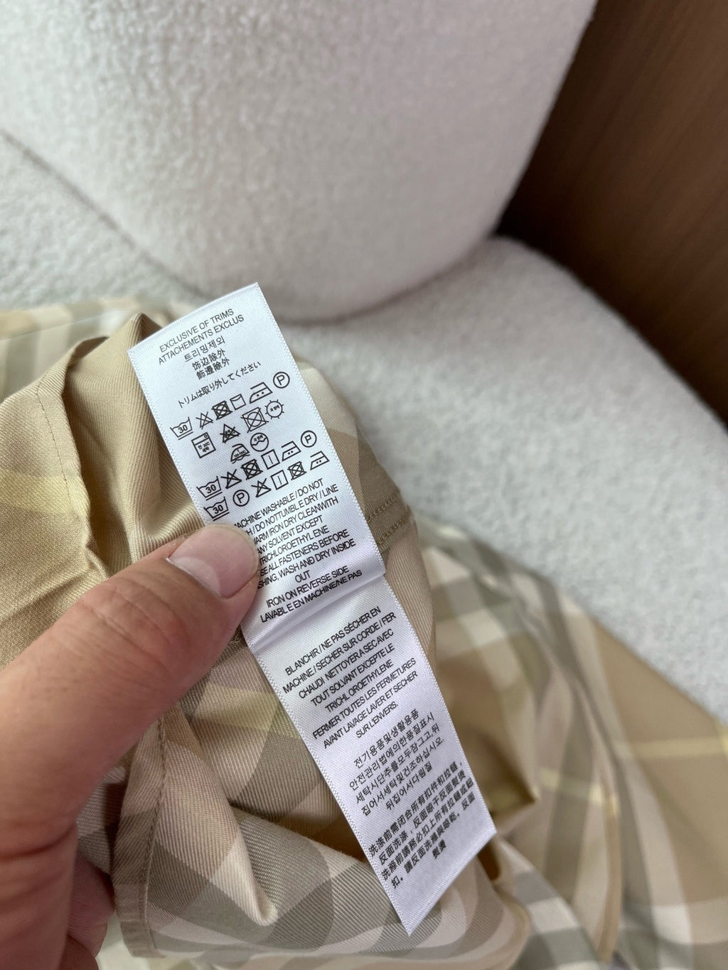 BURBERRY - Slim Fit Check Cotton Poplin Shirt