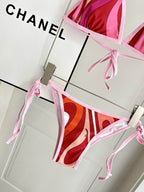 PUCCI - Patterned Halterneck bikini Swimsuit