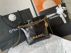 CHANEL - Shiny Calfskin & Gold-Tone Metal