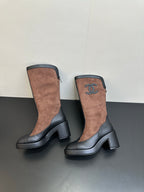 CHANEL - Chanel Suede and Leather High Boot