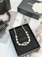 CHANEL - Crystal CC Choker Necklace