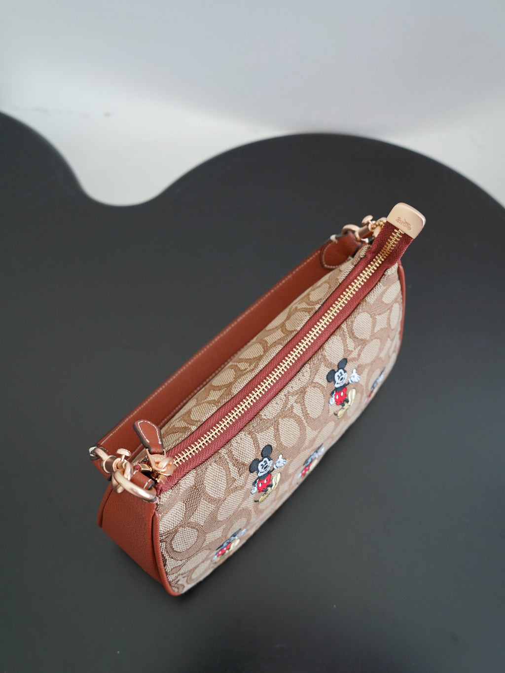 COACH - Disney Mini Dempsey Bag In Signature Jacquard Mickey Mouse