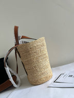 CELINE - TEEN COUFFIN IN WICKER AND NATURAL CALFSKIN