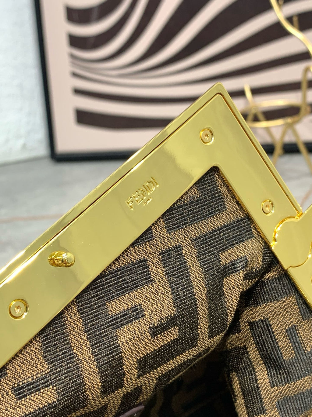 FENDI - Women's White Small First Crystal Bag