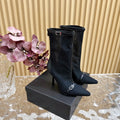 SAINT LAURENT - Oxalis Mesh Pointed Boots