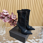 SAINT LAURENT - Oxalis Mesh Pointed Boots