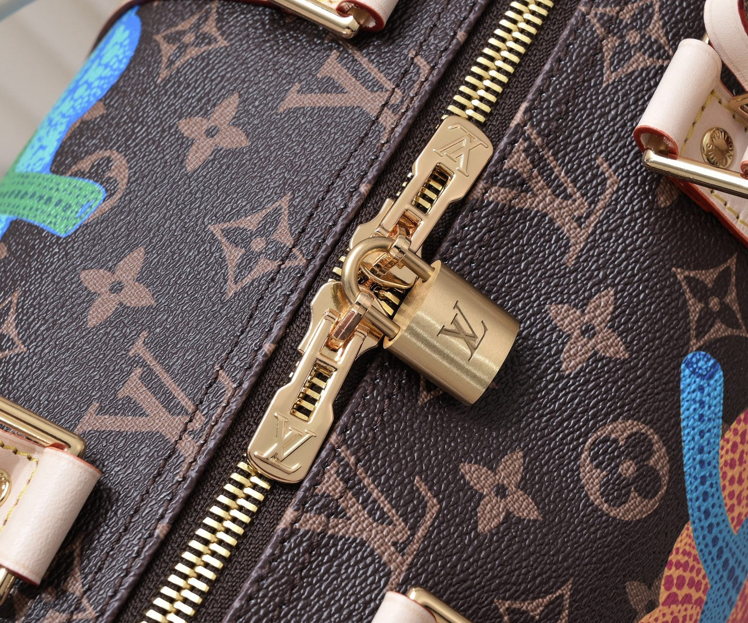 LOUIS VUITTON - x Yayoi Kusama Monogram Keepall Bandoulière 50 duffle bag